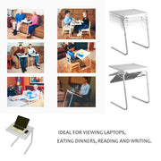Adjustable Foldable Laptop Table Tray Steel MDF V178-66704