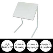 Adjustable Foldable Laptop Table Tray Steel MDF V178-66704