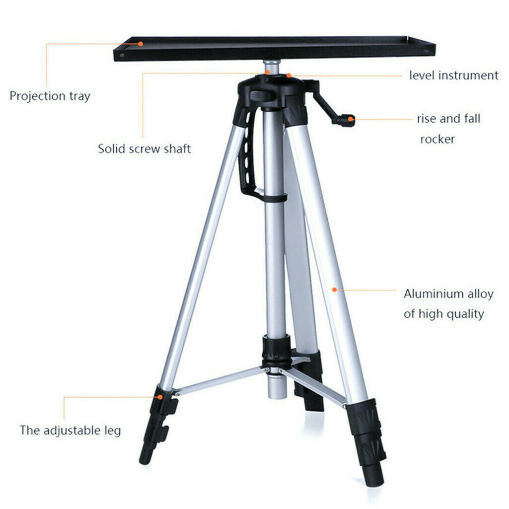 Adjustable Aluminium Laptop Projector Tripod Stand 52-140cm V178-66705