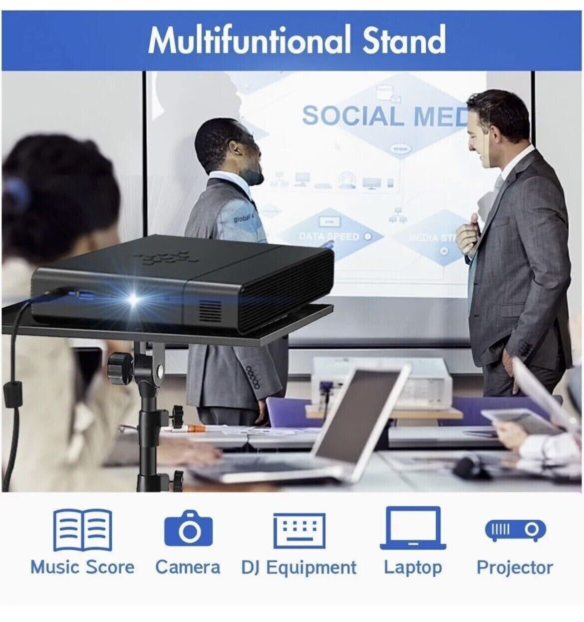 Adjustable Tripod Stand for Projector & Laptop 22-55 Portable V178-66707