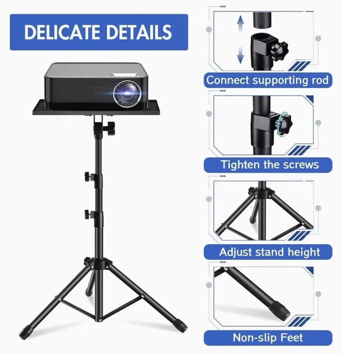 Adjustable Tripod Stand for Projector & Laptop 22-55 Portable V178-66707