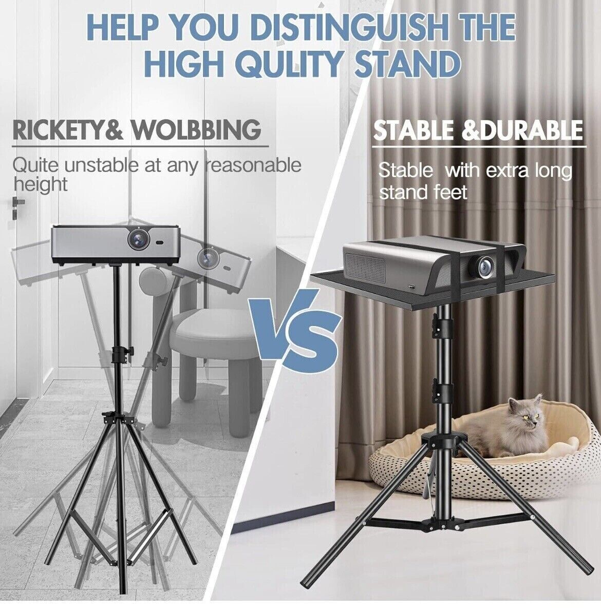 Adjustable Tripod Stand for Projector & Laptop 22-55 Portable V178-66707