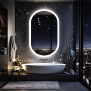 800x500mm LED Bathroom Mirror Oval Anti-Fog Dimmable Wall Mount V178-66708