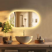800x500mm LED Bathroom Mirror Oval Anti-Fog Dimmable Wall Mount V178-66708