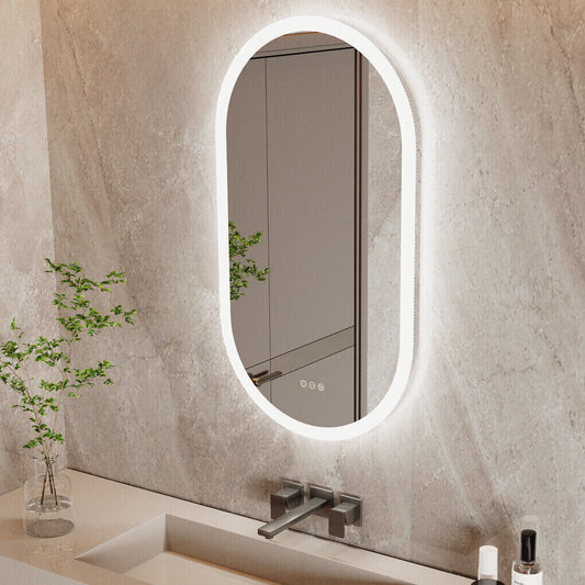 1000x500mm LED Bathroom Mirror Oval Anti-Fog Dimmable Wall Mount V178-66709