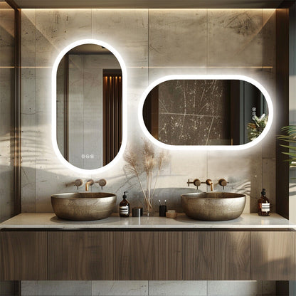 120x60cm LED Bathroom Mirror Oval Anti-Fog Dimmable Wall Mount V178-66710