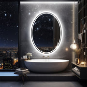 600x800mm LED Bathroom Mirror Oval Anti-Fog Dimmable V178-66712