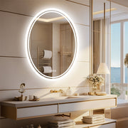 600x800mm LED Bathroom Mirror Oval Anti-Fog Dimmable V178-66712