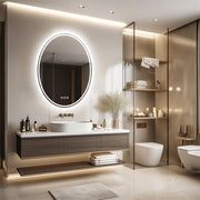 600x800mm LED Bathroom Mirror Oval Anti-Fog Dimmable V178-66712