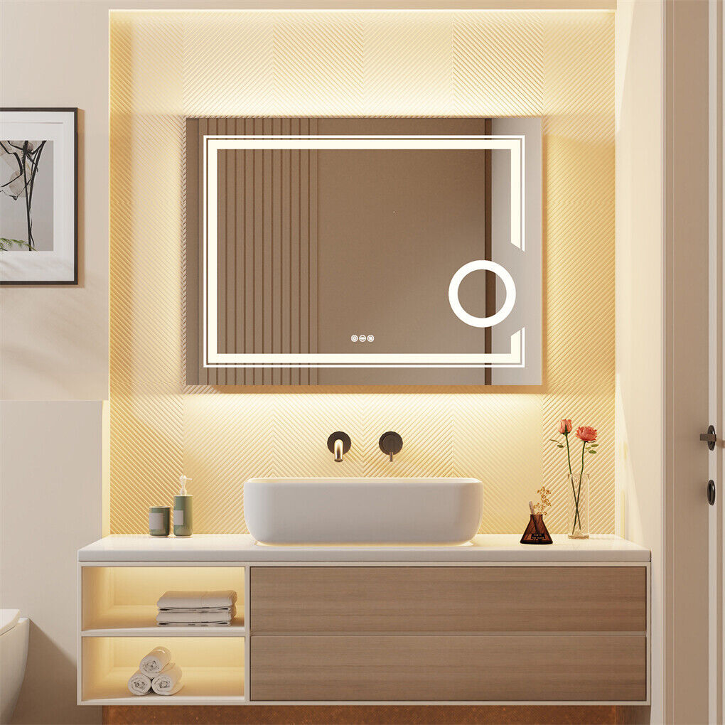 600x800mm LED Bathroom Mirror with Magnification Anti-fog V178-66724