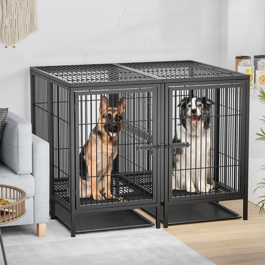 52 XXXL Heavy Duty Dog Cage Large Breed Kennel on Wheels V178-66729