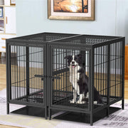52 XXXL Heavy Duty Dog Cage Large Breed Kennel on Wheels V178-66729