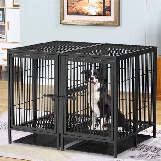 52 XXXL Heavy Duty Dog Cage Large Breed Kennel on Wheels V178-66729