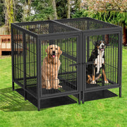 52 XXXL Heavy Duty Dog Cage Large Breed Kennel on Wheels V178-66729
