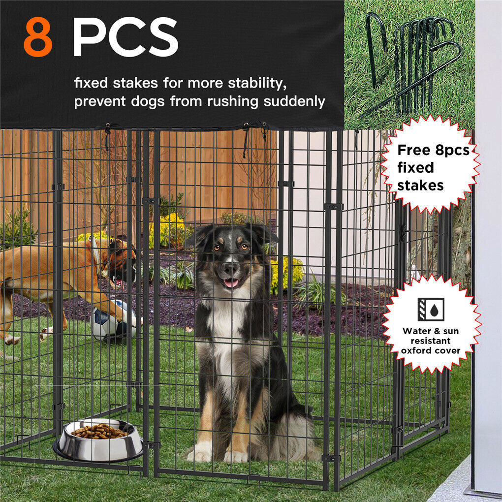 Extra Large Welded Wire Dog Kennel Outdoor Heavy Duty Crate Cage V178-66730