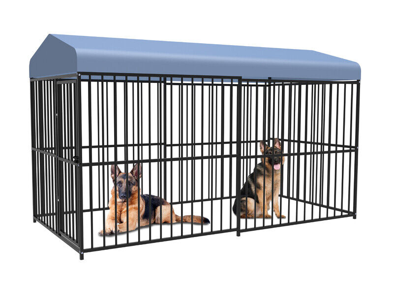 Pawhub Heavy Duty Dog Cage Black Metal Kennel Indoor Outdoor 3M V178-66731