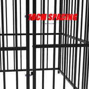Pawhub Heavy Duty Dog Cage Black Metal Kennel Indoor Outdoor 3M V178-66731