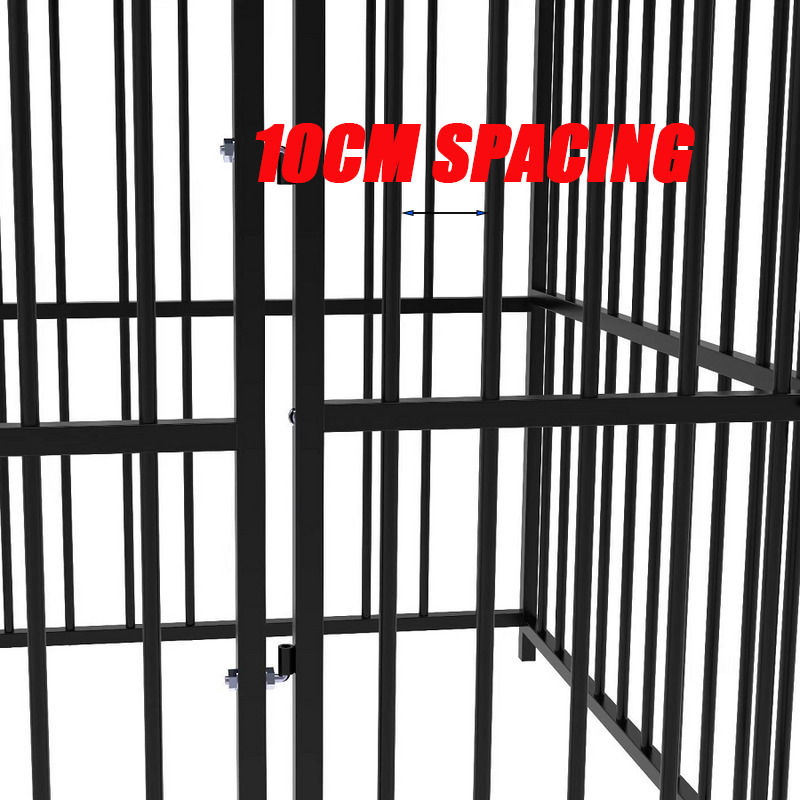 Pawhub Heavy Duty Dog Cage Black Metal Kennel Indoor Outdoor 3M V178-66731