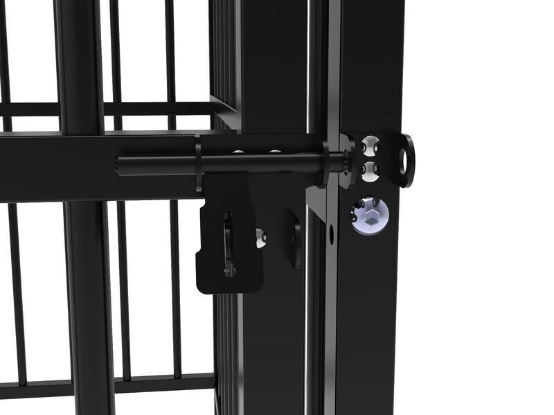 Pawhub Heavy Duty Dog Cage Black Metal Kennel Indoor Outdoor 3M V178-66731