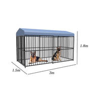 Pawhub Heavy Duty Dog Cage Black Metal Kennel Indoor Outdoor 3M V178-66731