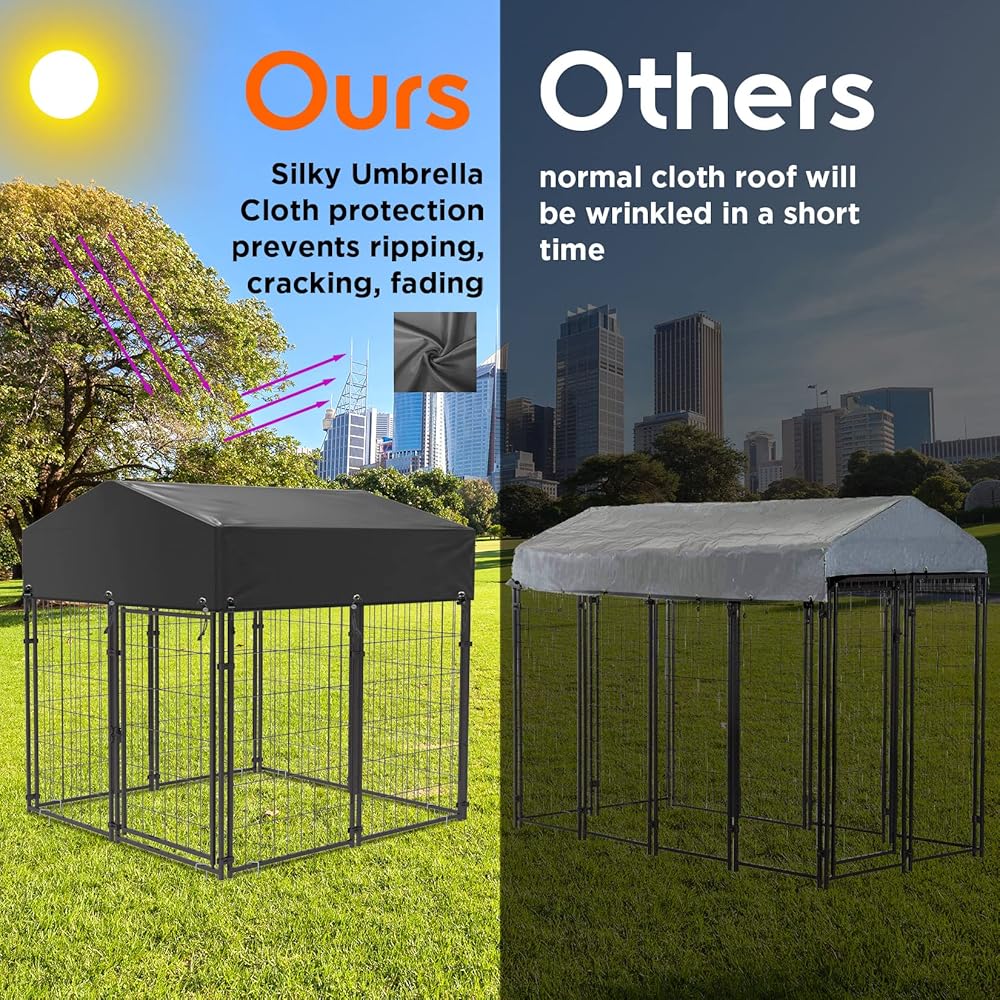 Large Outdoor Dog Kennel 250x120x165cm Pet Cage with Roof V178-66734