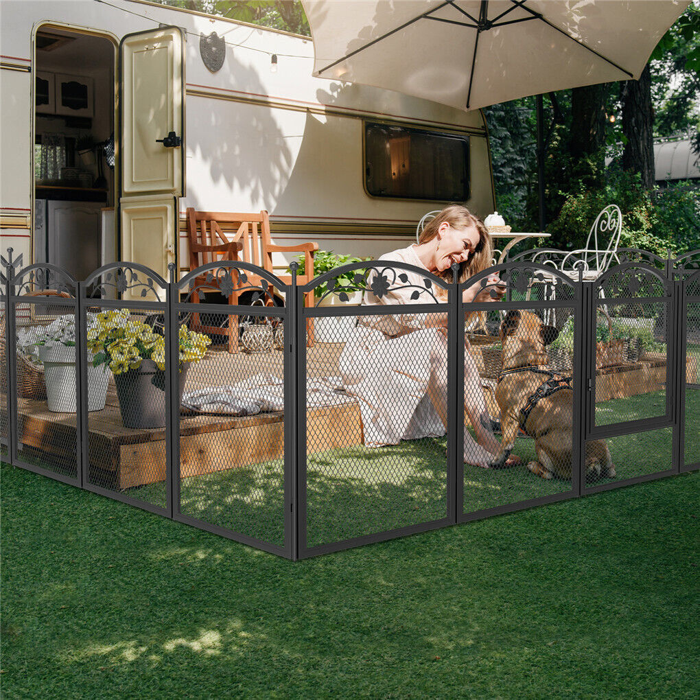 HeavyDuty Metal Dog Playpen w/ Waterproof Border V178-66735