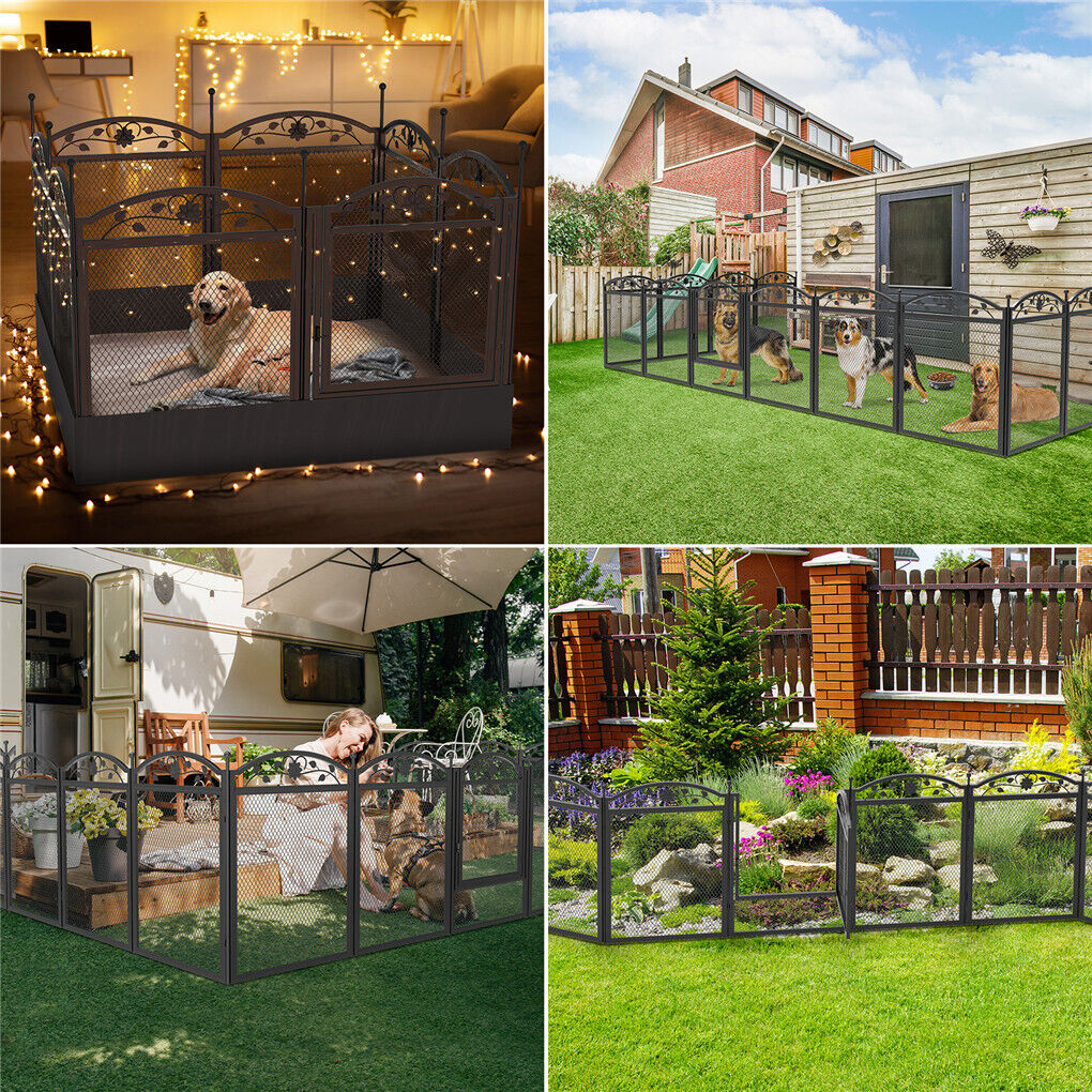 HeavyDuty Metal Dog Playpen w/ Waterproof Border V178-66735
