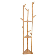 Bamboo Coat Rack Stand with Umbrella Holder - Hanging Storage V178-66737