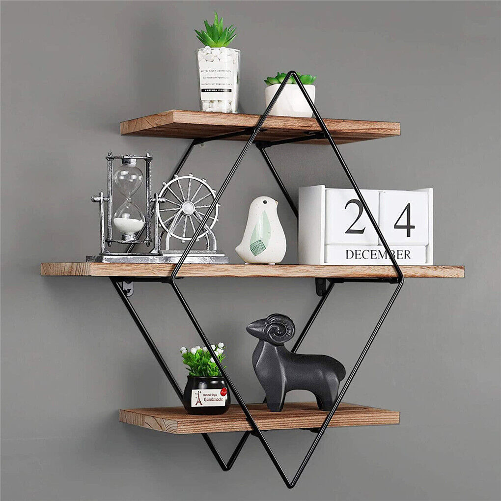 Vintage Rustic Wooden Floating Shelves V178-66743