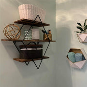 Vintage Rustic Wooden Floating Shelves V178-66743