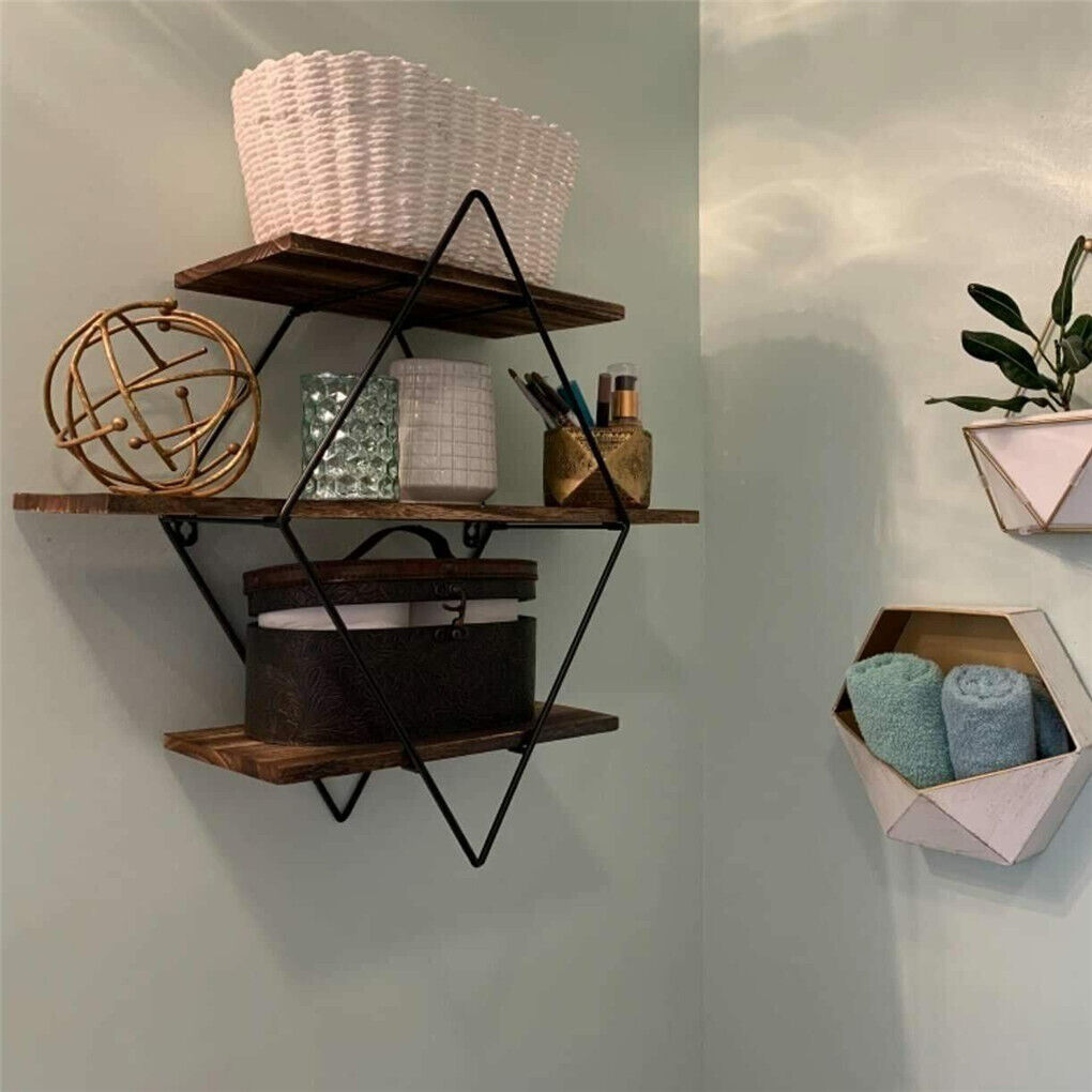Vintage Rustic Wooden Floating Shelves V178-66743