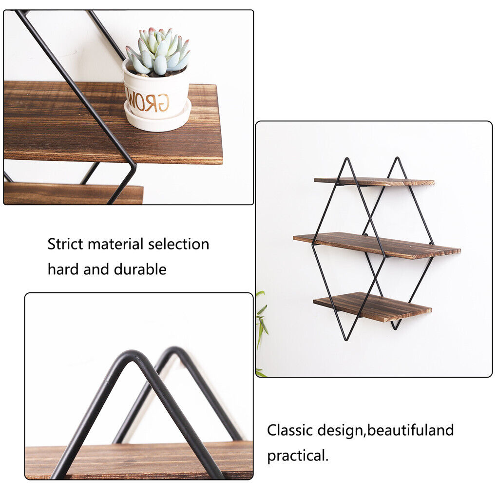 Vintage Rustic Wooden Floating Shelves V178-66743