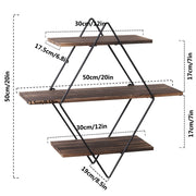 Vintage Rustic Wooden Floating Shelves V178-66743