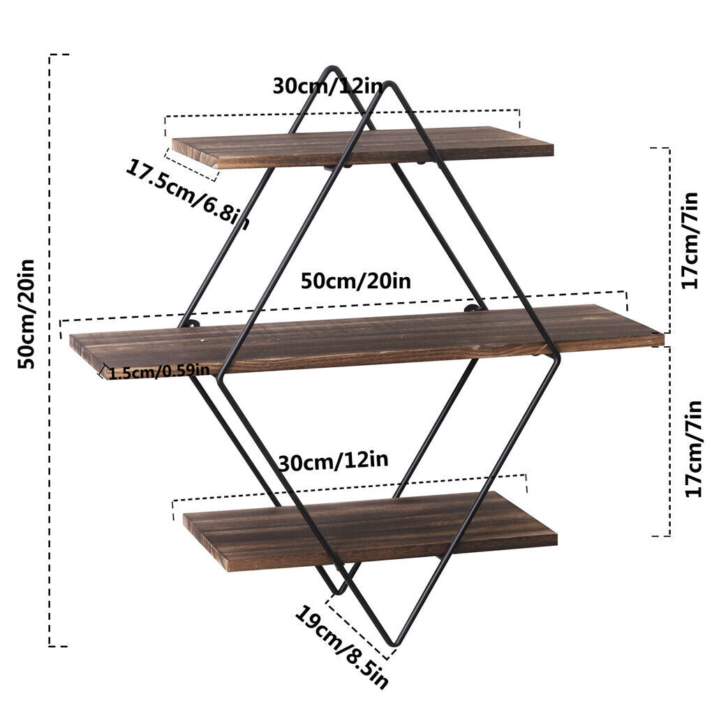 Vintage Rustic Wooden Floating Shelves V178-66743