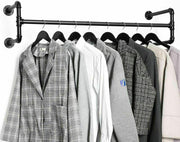 Iron Wall Mounted Clothes Rack with Shelf Garment Display V178-66744