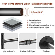 Industrial Iron Pipe Clothes Rail Vintage Wall Shelf V178-66745