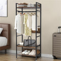 Metal Garment Rack Coat Stand MDF & Iron Organizer V178-66746