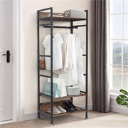 Metal Garment Rack Coat Stand MDF & Iron Organizer V178-66746