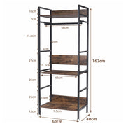 Metal Garment Rack Coat Stand MDF & Iron Organizer V178-66746