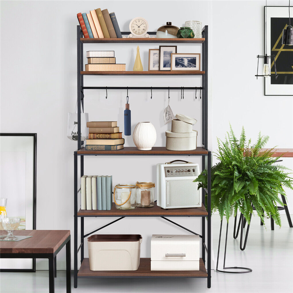5-Tier Baker's Rack Microwave Stand Storage Shelf 84.5cm V178-66747
