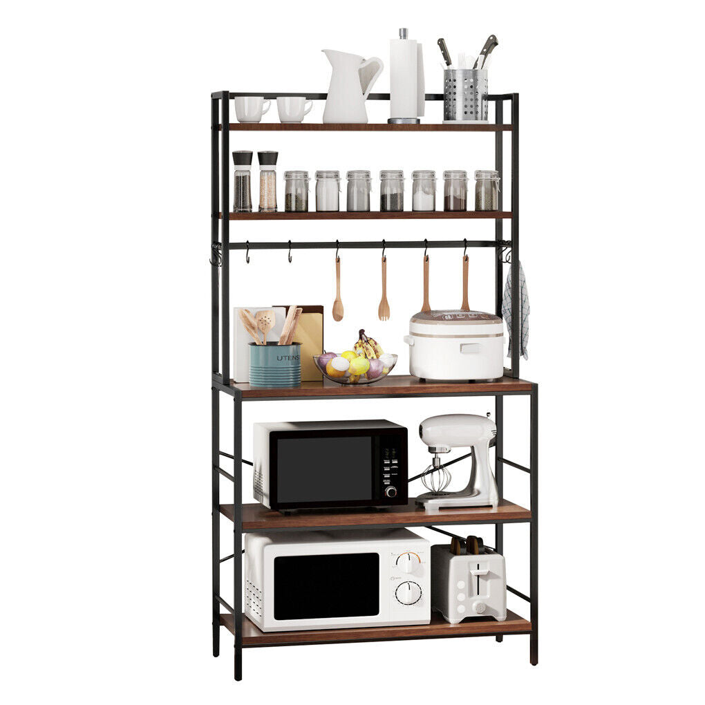 5-Tier Baker's Rack Microwave Stand Storage Shelf 84.5cm V178-66747