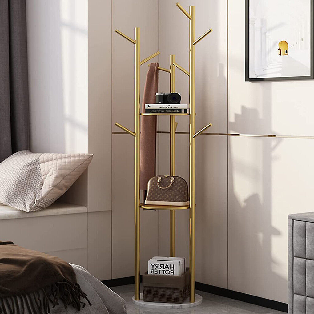 Marble & Metal Coat Rack Stand Heavy Duty V178-66751