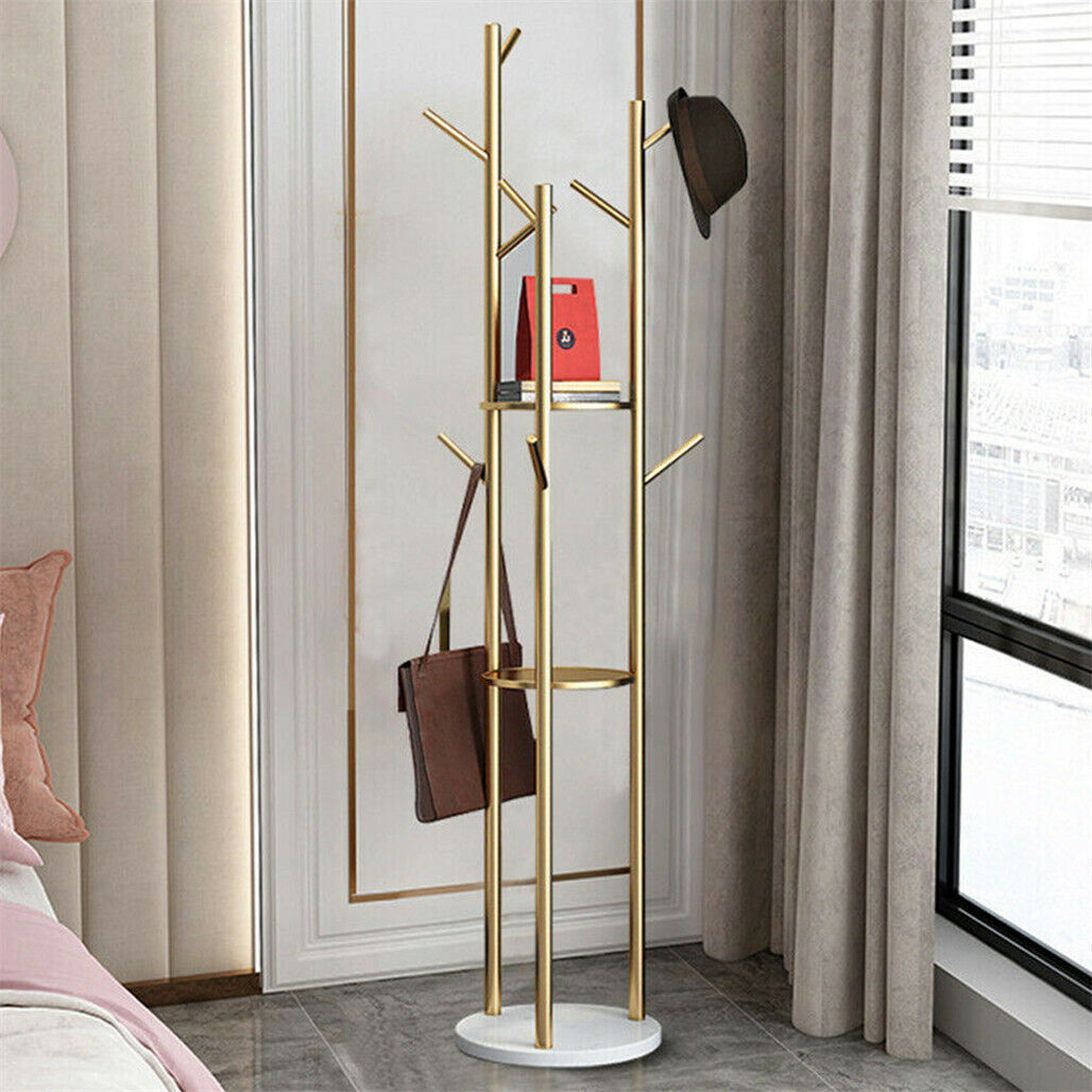 Marble & Metal Coat Rack Stand Heavy Duty V178-66751