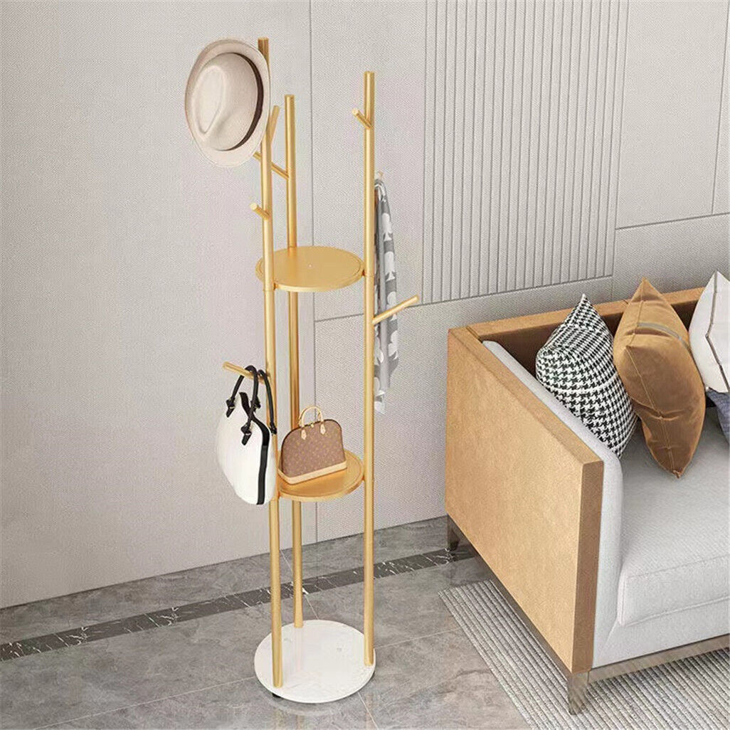 Marble & Metal Coat Rack Stand Heavy Duty V178-66751
