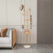 Marble & Metal Coat Rack Stand Heavy Duty V178-66751