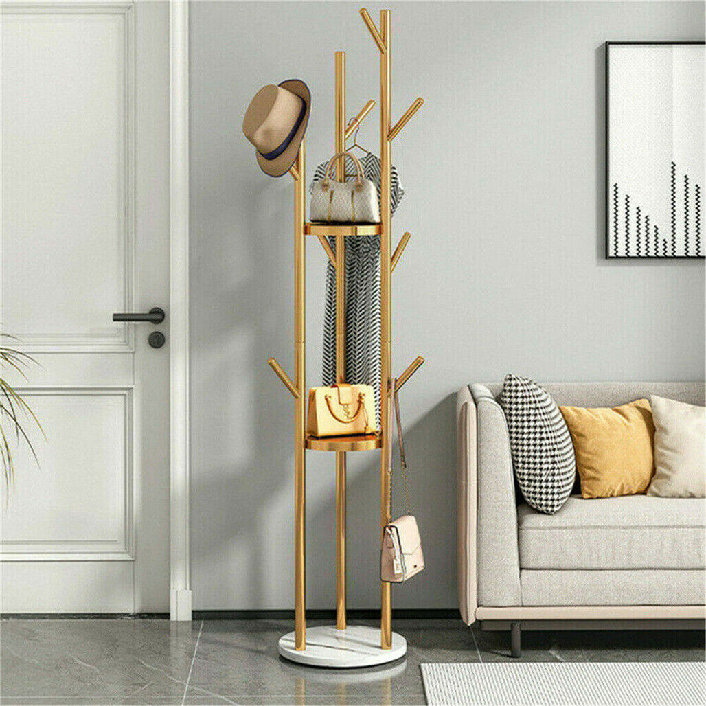 Marble & Metal Coat Rack Stand Heavy Duty V178-66751