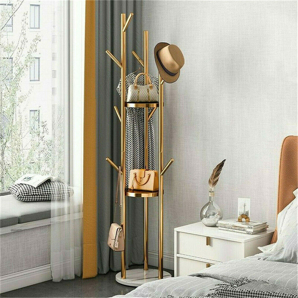 Marble & Metal Coat Rack Stand Heavy Duty V178-66751