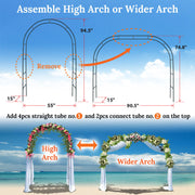 Metal Garden Arch Trellis Iron Plant Support Outdoor Climbing V178-66754