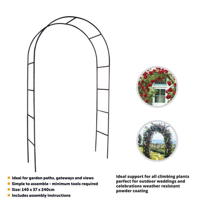 Metal Garden Arch Trellis Iron Plant Support Outdoor Climbing V178-66754