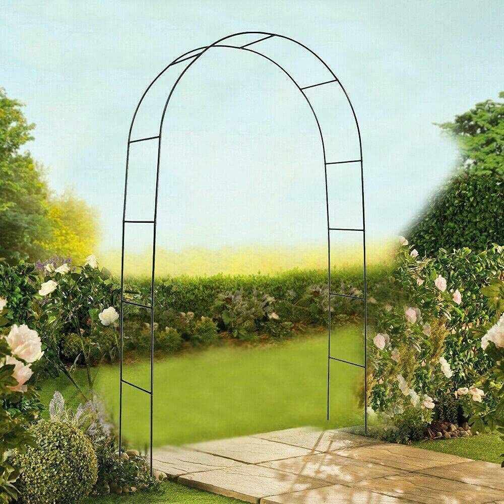 Metal Garden Arch Trellis Iron Plant Support Outdoor Climbing V178-66754